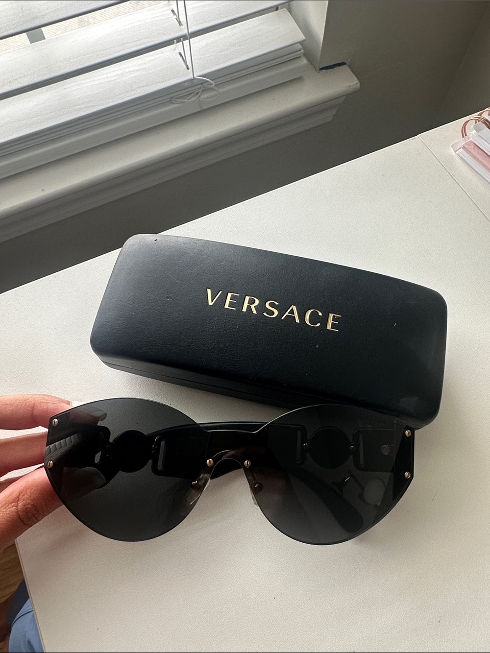 Versace VE2224 Rimless Medusa Sunglasses